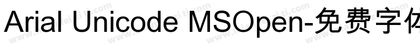 Arial Unicode MSOpen字体转换
